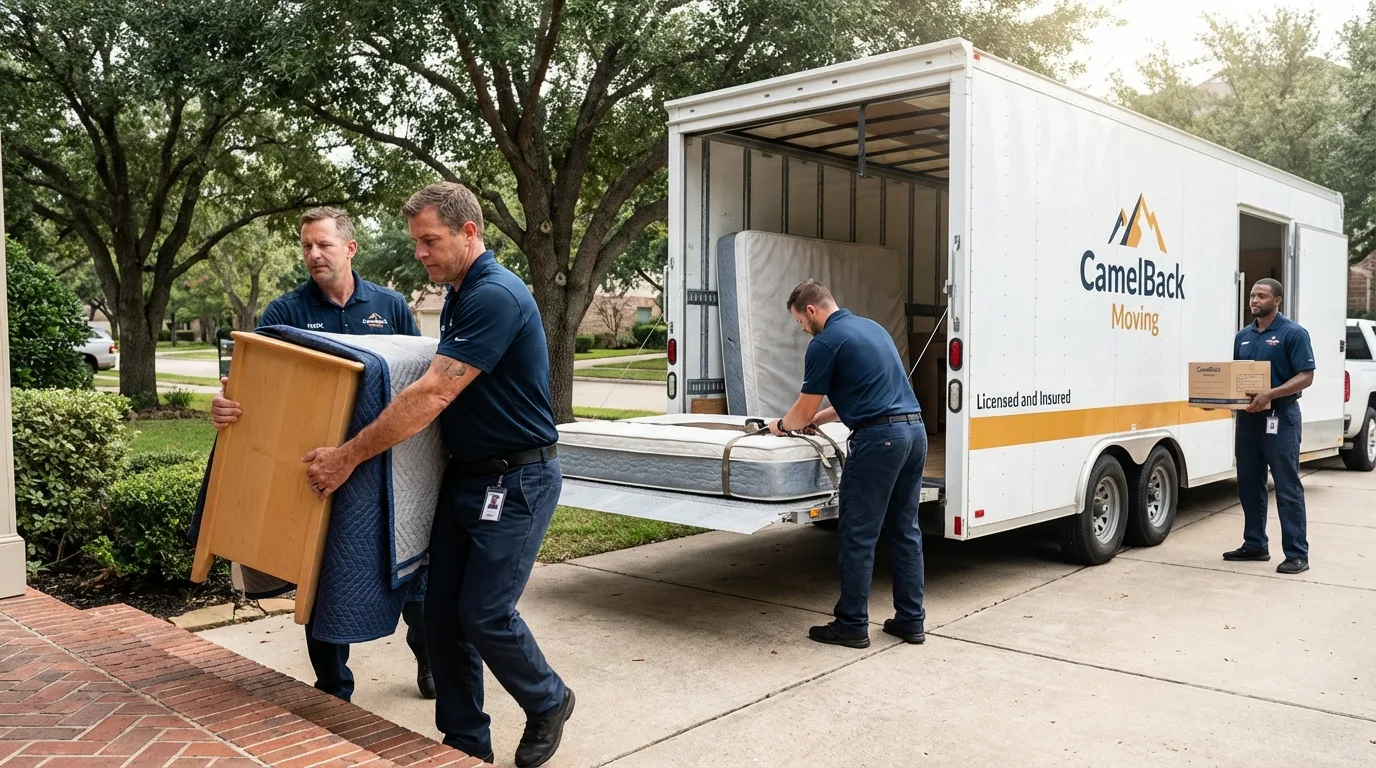 Crew loading residential truck for cross-state move from Johnson City, TN